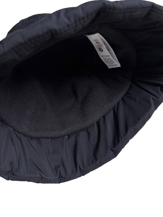 NWT Lululemon Quilted Fleece-Lined Bucket Hat (Black) - Medium / Large main image 7